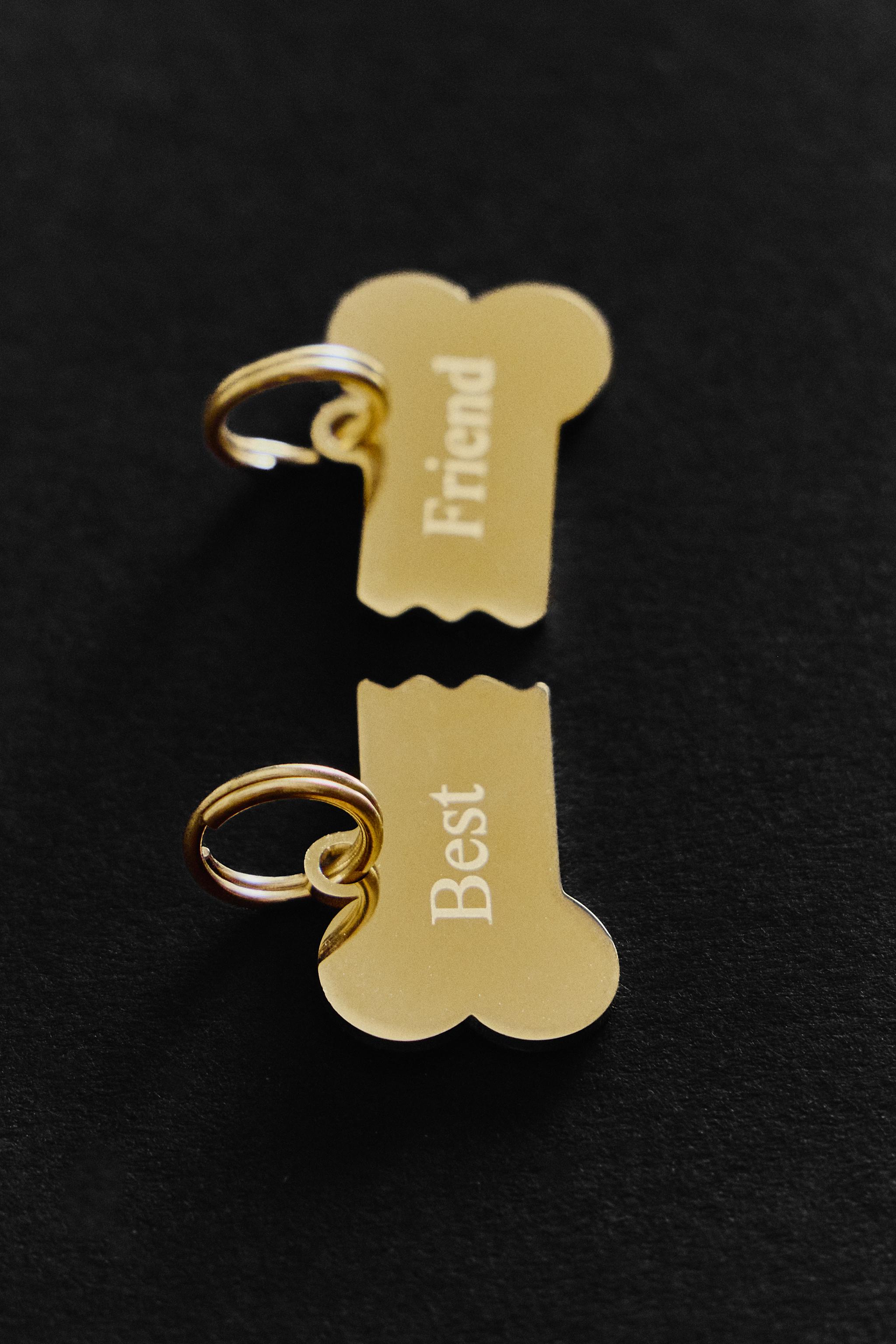 "BEST" "FRIEND" BONE PET CHARM